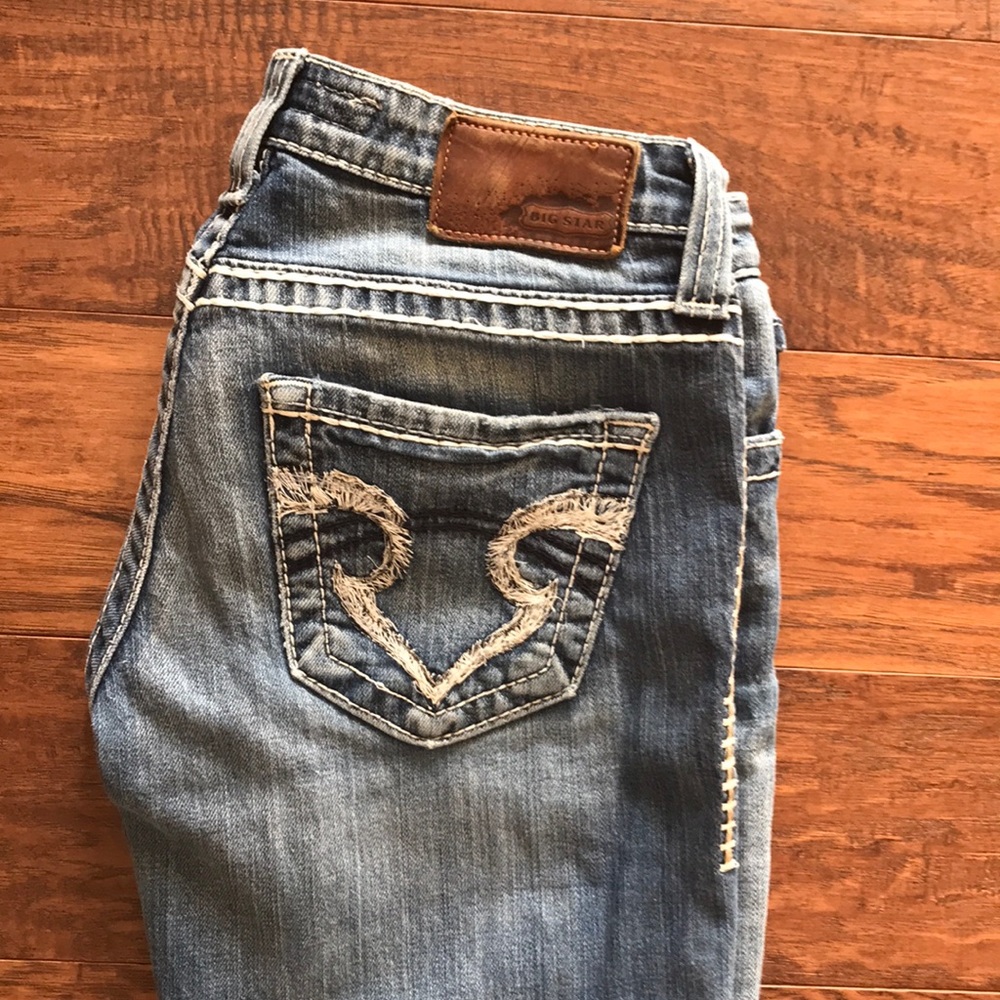 Big Star Sweet Boot Ultra-low rise Sz 26 Hemmed